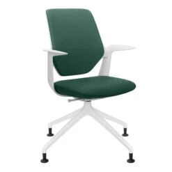 Profim - TRILLO PRO Drehstuhl | Rückenlehne Gepolstert, Synchronmechanik, Hellgrau -Möbel Pro Verkauf Synchronmechanischer Drehstuhl TRILLO PRO Hellgraue Kunststoffelemente aus Polyamid Rueckenlehne gepolstert Pulverbeschichtetes Alu Gestell mit Teflongleitern in Weiss Fixierte 16