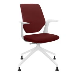 Profim - TRILLO PRO Drehstuhl | Rückenlehne Gepolstert, Synchronmechanik, Hellgrau -Möbel Pro Verkauf Synchronmechanischer Drehstuhl TRILLO PRO Hellgraue Kunststoffelemente aus Polyamid Rueckenlehne gepolstert Pulverbeschichtetes Alu Gestell mit Teflongleitern in Weiss Fixierte 27