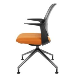 Profim - TRILLO PRO Drehstuhl | Synchronmechanik, Schwarz -Möbel Pro Verkauf Synchronmechanischer Drehstuhl TRILLO PRO Schwarze Kunststoffelemente aus Polyamid Pulverbeschichtetes Alu Gestell mit Teflongleitern in Anthrazit Fixierte Armlehnen Schwarz 5