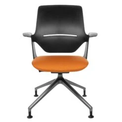 Profim - TRILLO PRO Drehstuhl | Synchronmechanik, Schwarz -Möbel Pro Verkauf Synchronmechanischer Drehstuhl TRILLO PRO Schwarze Kunststoffelemente aus Polyamid Pulverbeschichtetes Alu Gestell mit Teflongleitern in Anthrazit Fixierte Armlehnen Schwarz 7