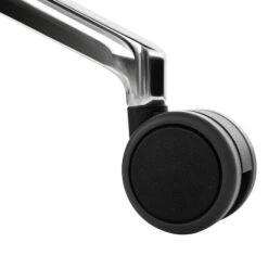 Profim - TRILLO PRO Drehstuhl | Aluminium Poliertes Gestell, Rückenlehne Gepolstert, Synchronmechanik, Schwarz -Möbel Pro Verkauf Synchronmechanischer Drehstuhl TRILLO PRO Schwarze Kunststoffelemente aus Polyamid Rueckenlehne gepolstert Aluminium poliertes Gestell mit Rollen Fixierte Armlehnen Schwarz 8