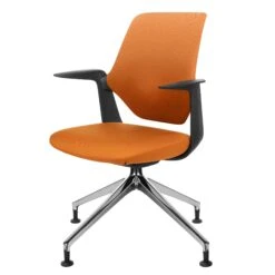 Profim - TRILLO PRO Drehstuhl | Aluminium Poliertes Gestell, Rückenlehne Gepolstert, Synchronmechanik, Schwarz -Möbel Pro Verkauf Synchronmechanischer Drehstuhl TRILLO PRO Schwarze Kunststoffelemente aus Polyamid Rueckenlehne gepolstert Aluminium poliertes Gestell mit Teflongleitern Fixierte Armlehnen Sch 6