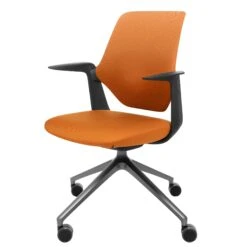 Profim - TRILLO PRO Drehstuhl | Rückenlehne Gepolstert, Synchronmechanik, Schwarz -Möbel Pro Verkauf Synchronmechanischer Drehstuhl TRILLO PRO Schwarze Kunststoffelemente aus Polyamid Rueckenlehne gepolstert Pulverbeschichtetes Alu Gestell mit Teflongleitern in Anthrazit Fixiert 6 1