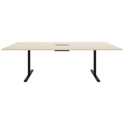 T-EASY Konferenztisch | 2400 X 1200 Mm (10 - 12 Personen), Elektrifiziert, Ahorn -Möbel Pro Verkauf T EASY Konferenztisch 240x120 cm Ahorn mit ELEKTRIFIZIERUNG Besprechungstisch Besprechungstisch Meetingtisch Esstisch Coworking