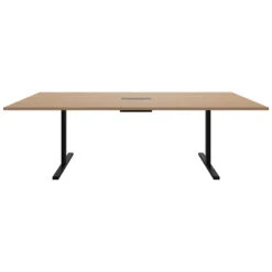 T-EASY Konferenztisch | 2400 X 1200 Mm (10 - 12 Personen), Elektrifiziert, Bernsteineiche -Möbel Pro Verkauf T EASY Konferenztisch 240x120 cm Bernstein Eiche mit ELEKTRIFIZIERUNG Besprechungstisch Tisch Besprechungstisch Meetingtisch Esstisch Coworking 22