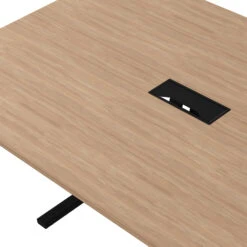 T-EASY Konferenztisch | 2400 X 1200 Mm (10 - 12 Personen), Elektrifiziert, Bernsteineiche -Möbel Pro Verkauf T EASY Konferenztisch 240x120 cm Bernstein Eiche mit ELEKTRIFIZIERUNG Besprechungstisch Tisch Besprechungstisch Meetingtisch Esstisch Coworking 27