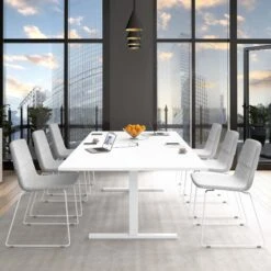 T-EASY Konferenztisch | 2400 X 1200 Mm (10 - 12 Personen), Elektrifiziert, Schwarz -Möbel Pro Verkauf T EASY Konferenztisch 240x120 cm Schwarz mit ELEKTRIFIZIERUNG Besprechungstisch Besprechungstisch Meetingtisch Esstisch Coworking 35