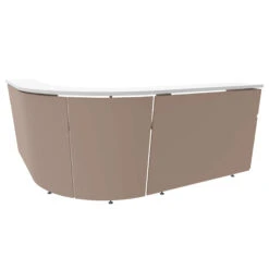 TERA Empfangstheke | 2600 X 2250 Mm, Cappuccino -Möbel Pro Verkauf TERA Empfangstheke 2 6 Meter Theke Empfang Rezeption Empfangstisch 1