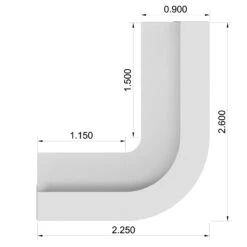 TERA Empfangstheke | 2600 X 2250 Mm, Cappuccino -Möbel Pro Verkauf TERA Empfangstheke Cappuccino 2 6 Meter Theke Empfang Rezeption Empfangstisch 1