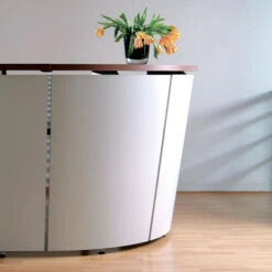 TERA Empfangstheke | 2600 X 2250 Mm, Cappuccino -Möbel Pro Verkauf TERA Empfangstheke Cappuccino 2 6 Meter Theke Empfang Rezeption Empfangstisch 2