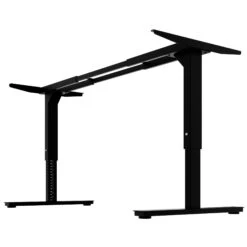 SCALE Tischgestell | 1075 - 1800 Mm, Manuell Höhenverstellbar, Schwarz -Möbel Pro Verkauf Tischgestell SCALE 107 180 cm manuell hoehenverstellbar Schwarz T Fuss Homeoffice Buerotisch Metallgestell Coworking 2