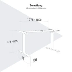 SCALE Tischgestell | 1075 - 1800 Mm, Manuell Höhenverstellbar, Schwarz -Möbel Pro Verkauf Tischgestell SCALE 107 180 cm manuell hoehenverstellbar Schwarz T Fuss Homeoffice Buerotisch Metallgestell Coworking 4