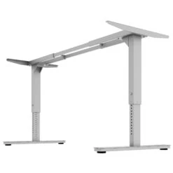 SCALE Tischgestell | 1075 - 1800 Mm, Manuell Höhenverstellbar, Silber -Möbel Pro Verkauf Tischgestell SCALE 107 180 cm manuell hoehenverstellbar Silber T Fuss Homeoffice Buerotisch Metallgestell Coworking 2