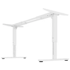 SCALE Tischgestell | 1075 - 1800 Mm, Manuell Höhenverstellbar, Weiß -Möbel Pro Verkauf Tischgestell SCALE 107 180 cm manuell hoehenverstellbar Weiss T Fuss Homeoffice Buerotisch Metallgestell Coworking 2