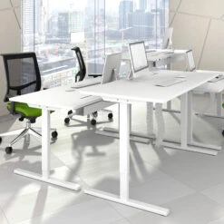 EASY Motortisch-Gestell | 1200 - 1800 Mm, Elektrisch Höhenverstellbar, Silber -Möbel Pro Verkauf Tischgestell ergonomischer Schreibtisch elektrisch 3 1