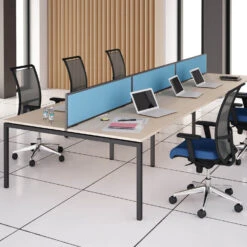 UNI Tischtrennwand | Metallrahmen, Bezugsstoffe BERTA / BONDAI -Möbel Pro Verkauf Tischtrennwand mit Metallrahmen Sichtschutz Raumt 5