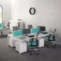 UNI Tischtrennwand | Metallrahmen, Bezugsstoffe BERTA / BONDAI -Möbel Pro Verkauf Tischtrennwand mit Metallrahmen Sichtschutz Raumt 6