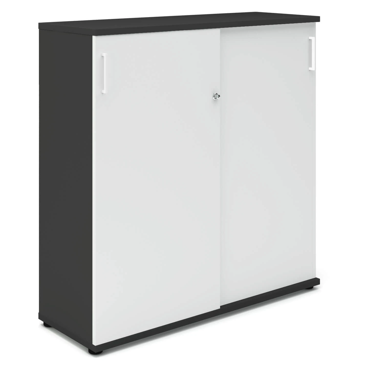 UNI Schiebetürenschrank | 3 OH, 1200 X 1143 Mm, Anthrazit / Weiß 4 UNI Schiebetürenschrank | 3 OH, 1200 X 1143 Mm, Anthrazit / Weiß – Bild 2