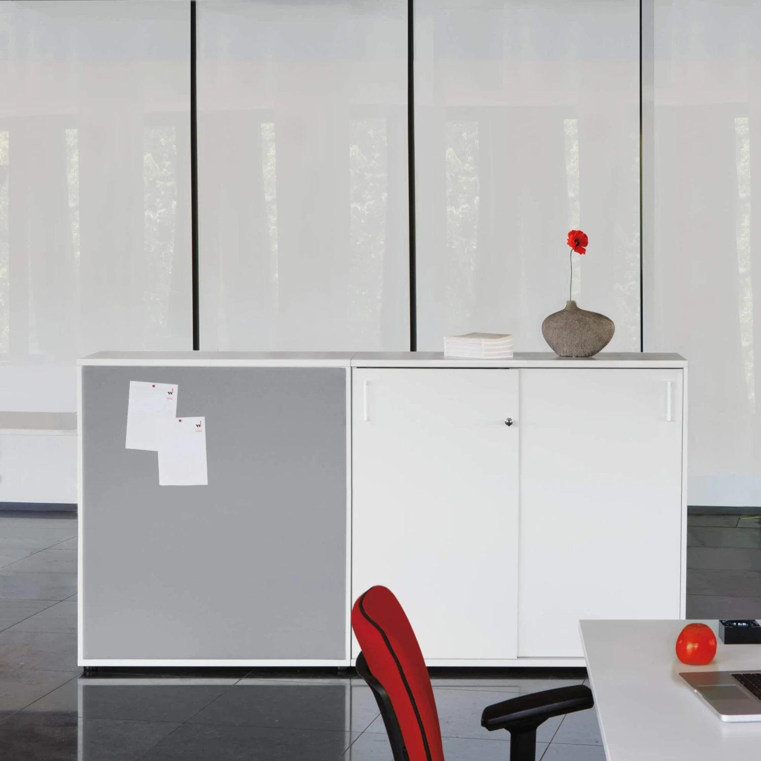 UNI Schiebetürenschrank | 3 OH, 1200 X 1143 Mm, Weiß 6 UNI Schiebetürenschrank | 3 OH, 1200 X 1143 Mm, Weiß – Bild 4