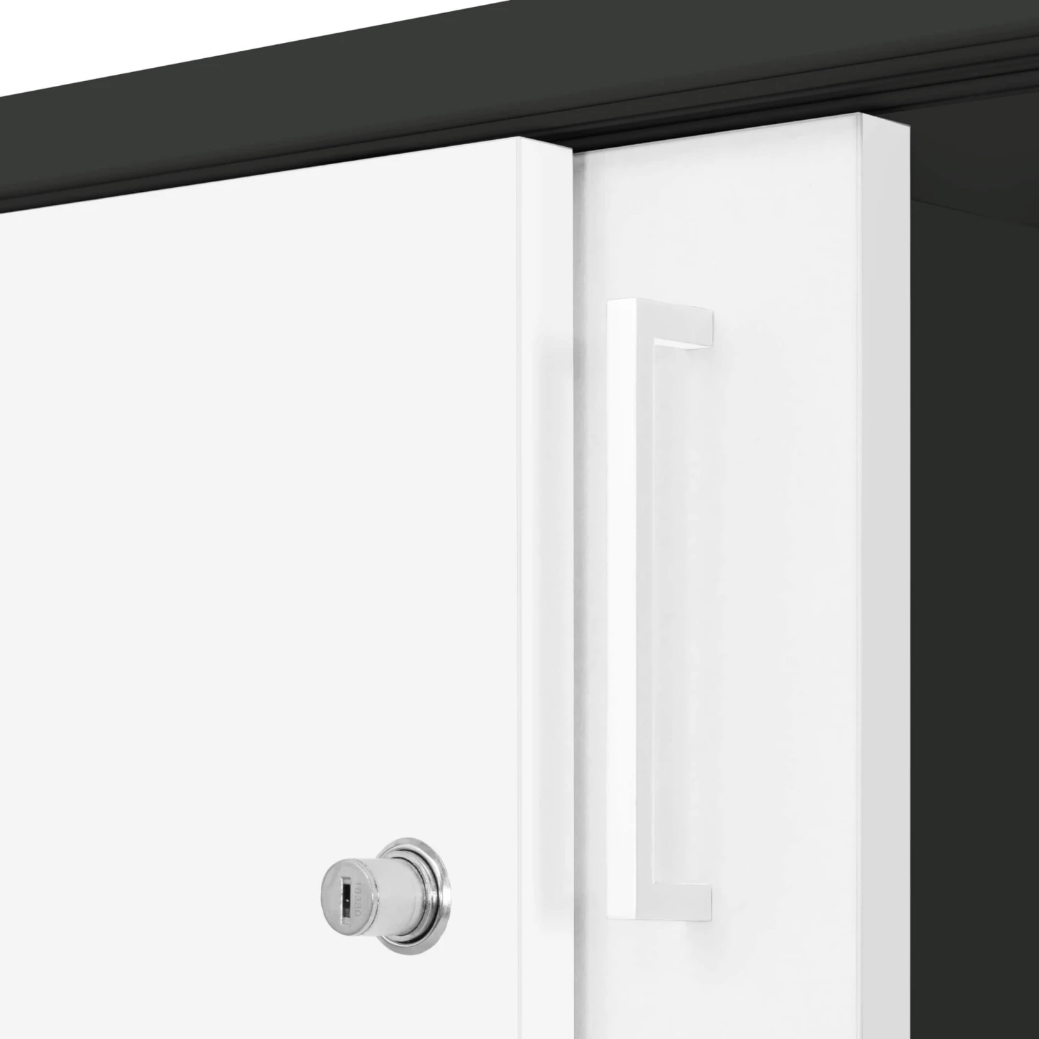 UNI Schiebetürenschrank | 2 OH, 1200 X 777 Mm, Anthrazit / Weiß 5 UNI Schiebetürenschrank | 2 OH, 1200 X 777 Mm, Anthrazit / Weiß – Bild 3