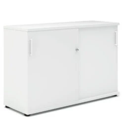 UNI Schiebetürenschrank | 2 OH, 1200 X 777 Mm, Weiß -Möbel Pro Verkauf UNI Schiebetuerenschrank abschliessbar 1 2M Weiss Schrank Bueroschrank Aktenschrank