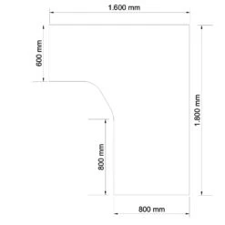 EURO Winkelschreibtisch | Winkel Links, 1800 X 1600 Mm, Ahorn -Möbel Pro Verkauf Winkelschreibtisch links Computertisch Eckschreibtisch 180 x 160 cm Ahorn Euro 5