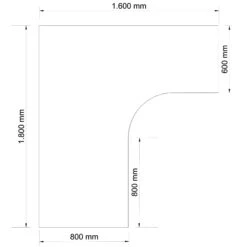 EURO Winkelschreibtisch | Winkel Rechts, 1800 X 1600 Mm, Ahorn -Möbel Pro Verkauf Winkelschreibtisch rechts Eckschreibtisch 180 x 160 cm Ahorn Euro 3